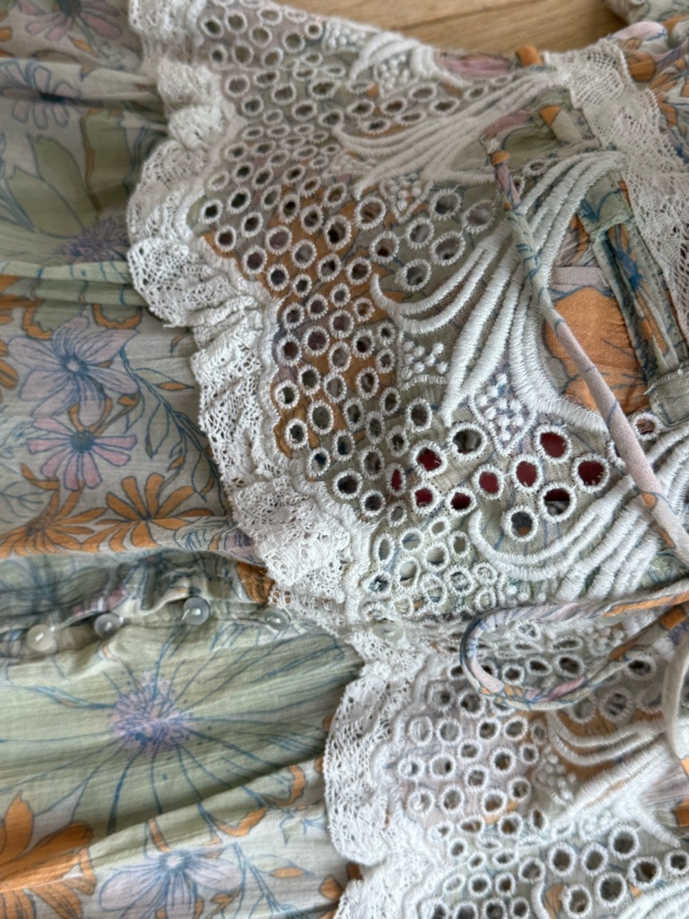 Free People Field of Dreams Maxi Top RARE Boho Lace Tunic Dress RARE - Picture 14 of 16